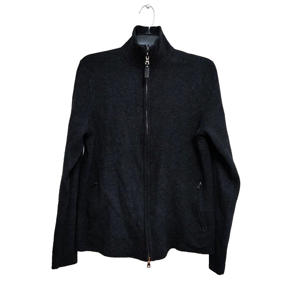 Polo by  Ralph Lauren Wool Full Zip Sweater Size Large Womens Black